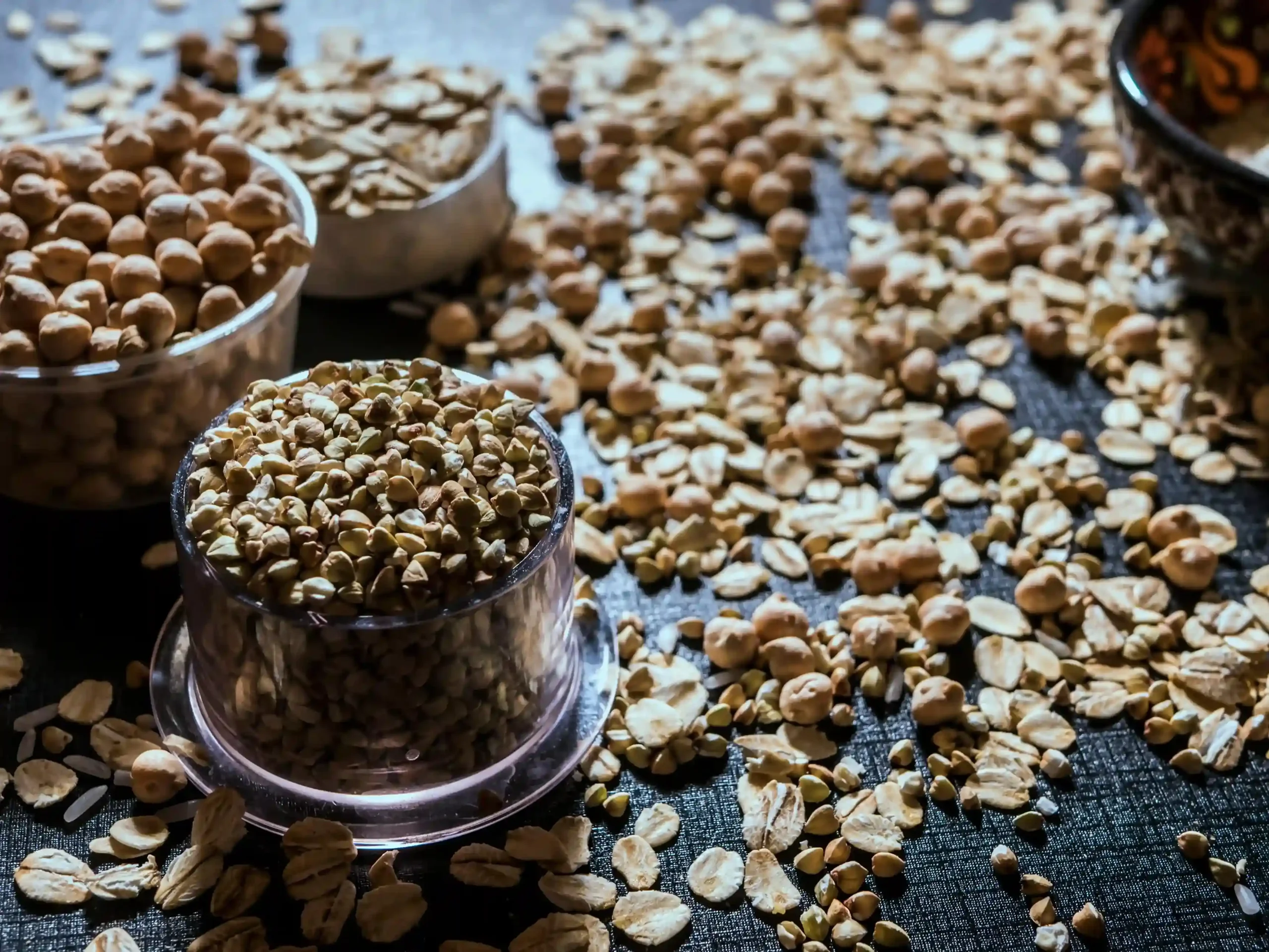 Bunch of Nuts Served on Bowls